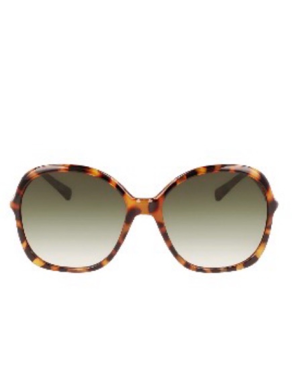 Longchamp Women's Oversized Tortoise Frame Sunglasses
